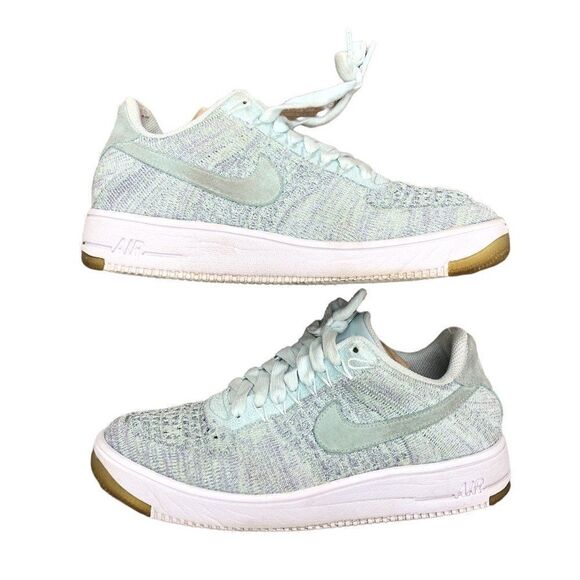 RARE 2016 Nike Air Force 1 Flyknit Low Glacier Blue - Picture 6 of 16